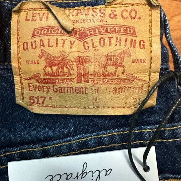 aligrace Levi's 501 Denim Mini Skirt Raw Hem SIZE 23 Reworked Unique $258 NEW - Picture 7 of 9